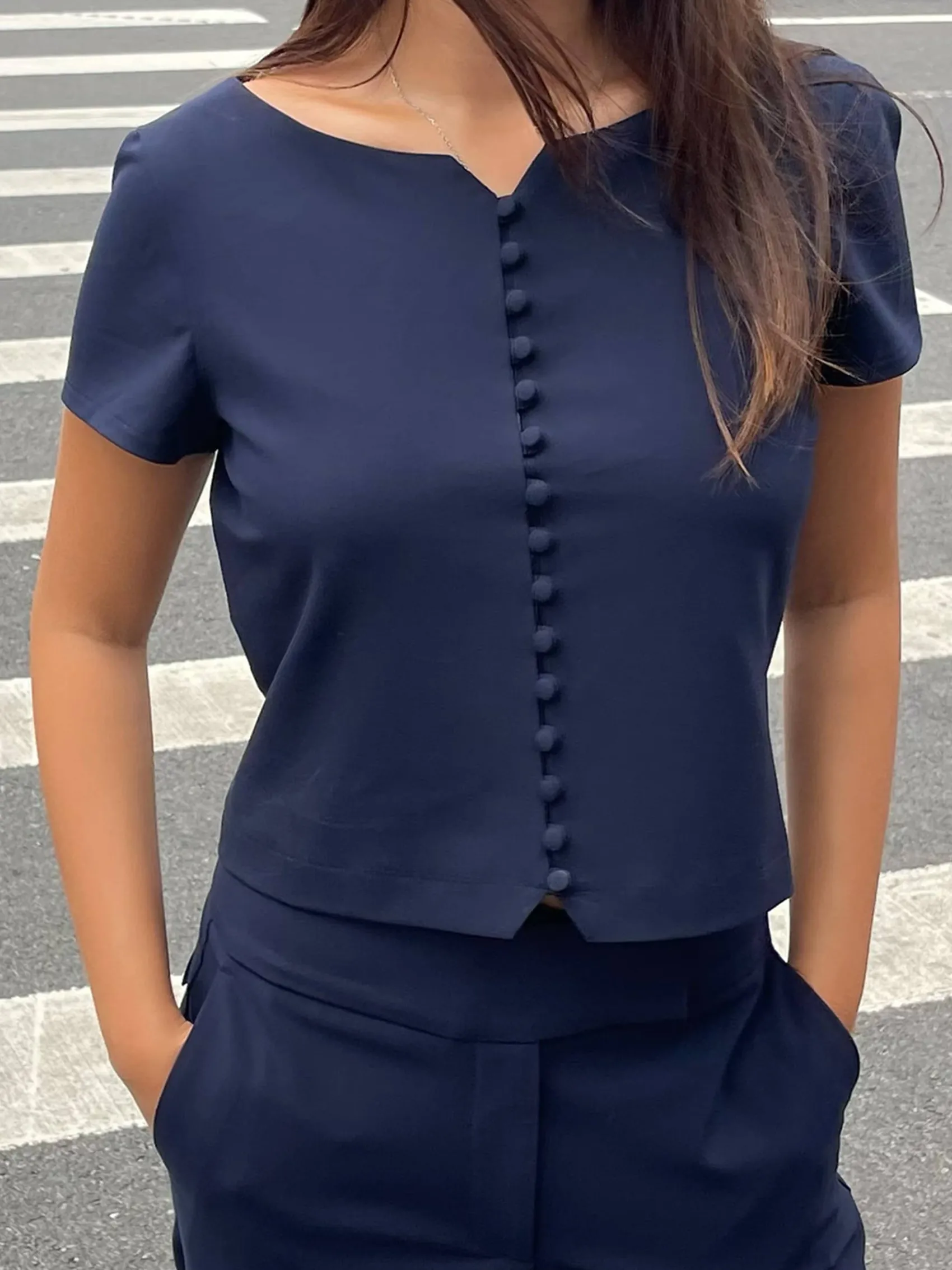 Best Djerf Avenue Day-to-day Top Deep Blue