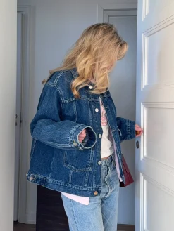 Outlet Djerf Avenue Denim Jacket Dark Blue
