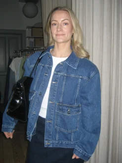 Outlet Djerf Avenue Denim Jacket Dark Blue