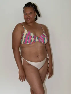 Discount Djerf Avenue Divine Satin Bikini Bottom Sand Castle