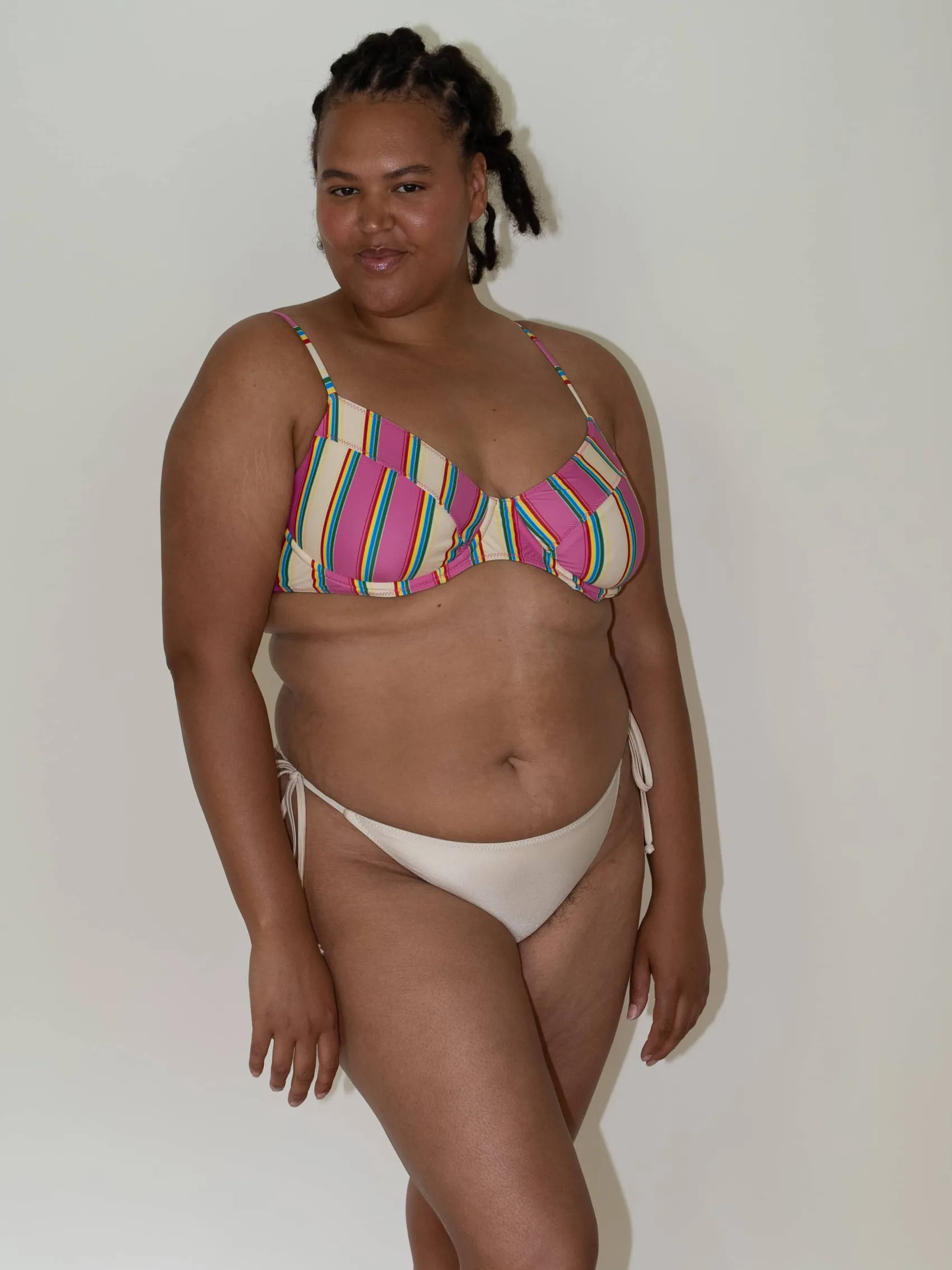 Discount Djerf Avenue Divine Satin Bikini Bottom Sand Castle