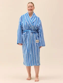 Djerf Avenue Essential Robe Blue Stripe