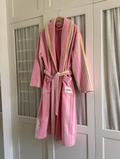 Discount Djerf Avenue Essential Robe Gelato Stripe