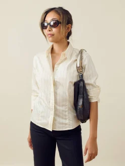 Hot Djerf Avenue Fitted Shirt Pinstripe