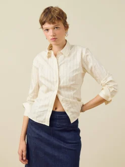 Hot Djerf Avenue Fitted Shirt Pinstripe