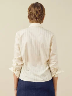 Hot Djerf Avenue Fitted Shirt Pinstripe