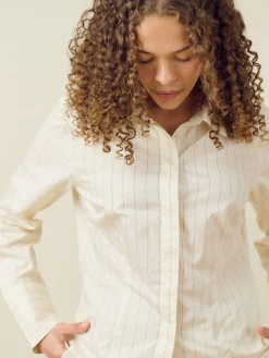 Hot Djerf Avenue Fitted Shirt Pinstripe