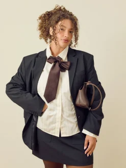 Hot Djerf Avenue Fitted Shirt Pinstripe