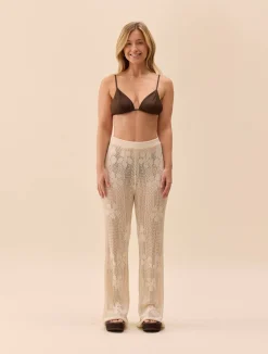 Clearance Djerf Avenue Flower Pants Ivory