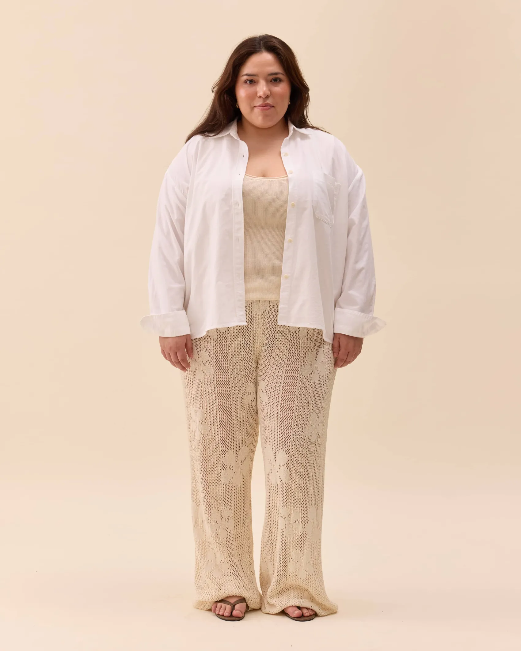 Clearance Djerf Avenue Flower Pants Ivory