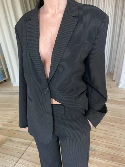 Discount Djerf Avenue Forever Blazer Pinstripe