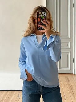 Djerf Avenue Getaway Top Blue