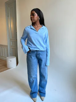 Djerf Avenue Getaway Top Blue