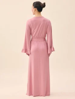 Outlet Djerf Avenue Go Slow Embroidered Robe Dusty Pink