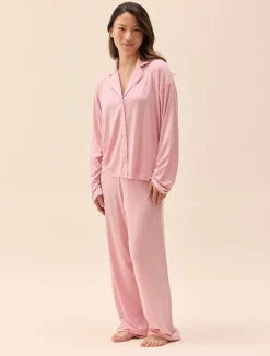 New Djerf Avenue Go Slow Pants Pink/White