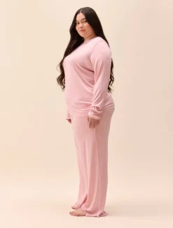 New Djerf Avenue Go Slow Pants Pink/White