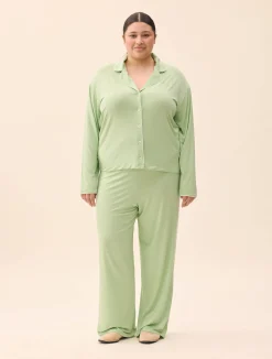 Discount Djerf Avenue Go Slow PJ Shirt Pistachio