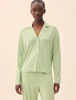 Discount Djerf Avenue Go Slow PJ Shirt Pistachio