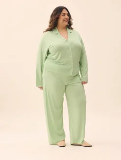 Discount Djerf Avenue Go Slow PJ Shirt Pistachio