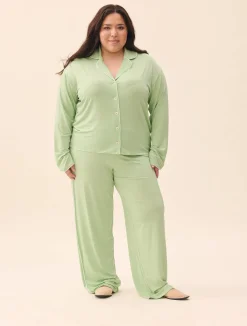 Discount Djerf Avenue Go Slow PJ Shirt Pistachio