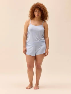 Discount Djerf Avenue Go Slow Strap Top Blue