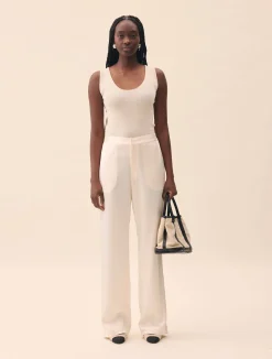 Online Djerf Avenue Knitted Tank Top Ivory
