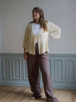Outlet Djerf Avenue Linen Pants Brown - Tall