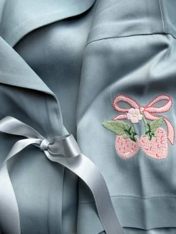 Outlet Djerf Avenue Loves Me Knot Top Dove Blue