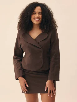 Best Djerf Avenue Moleskin Blazer Brown
