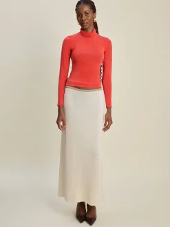 Djerf Avenue Occasion Turtleneck Top Red