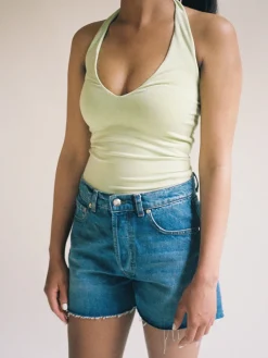Outlet Djerf Avenue Peridot Halterneck Top Green