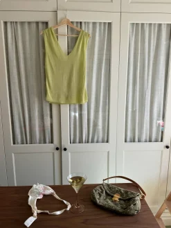 Hot Djerf Avenue Peridot V-neck Top Green