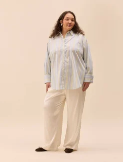 Best Djerf Avenue Poplin Classic Shirt Slushy Stripe