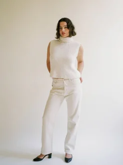 New Djerf Avenue Relaxed Jeans Cream