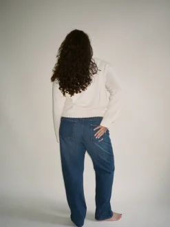Sale Djerf Avenue Relaxed Jeans Dark Blue - Tall