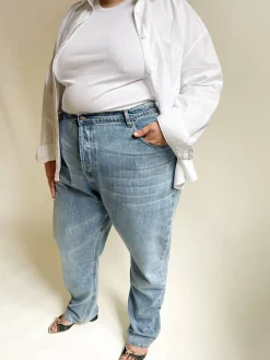 New Djerf Avenue Relaxed Jeans Washed Blue