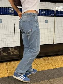 New Djerf Avenue Relaxed Jeans Washed Blue