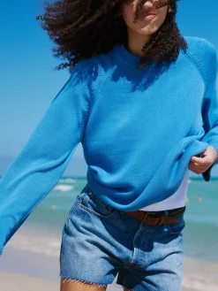 Djerf Avenue Roundneck Sweater Sky Blue