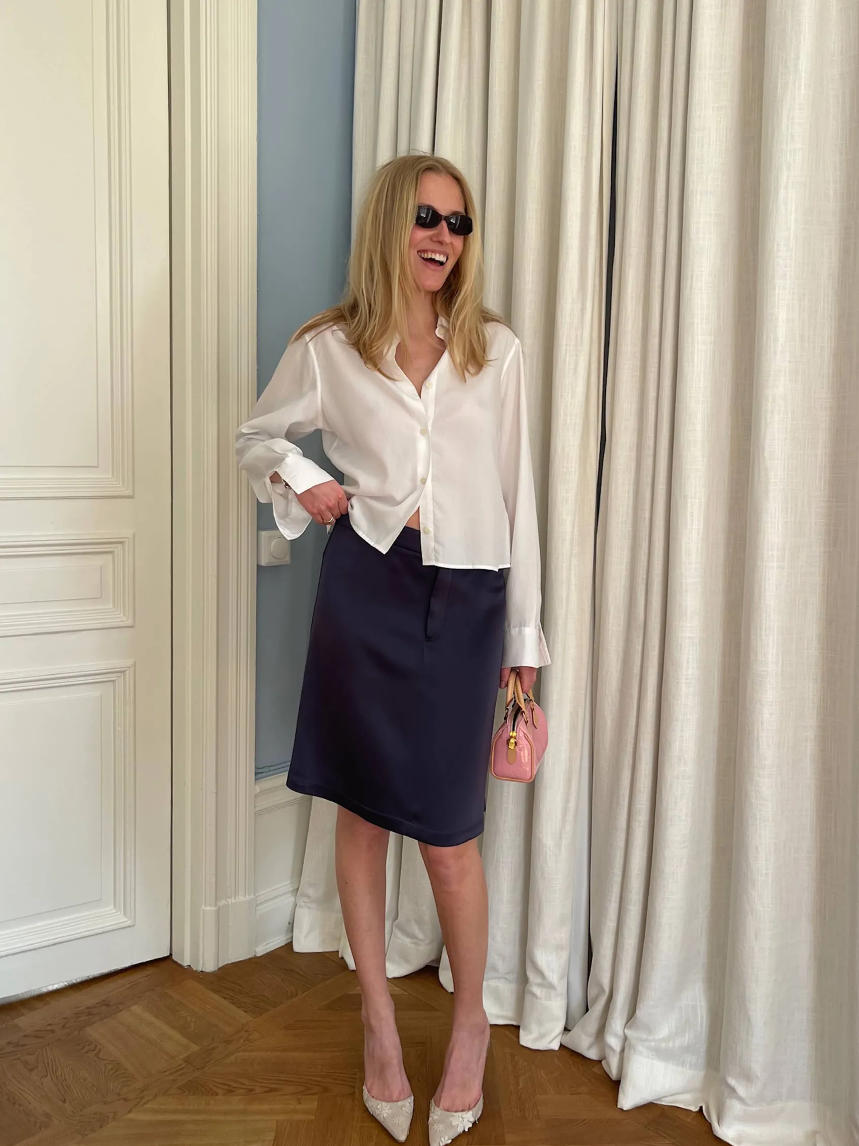 Best Djerf Avenue Satin A-lined Skirt Anthracite