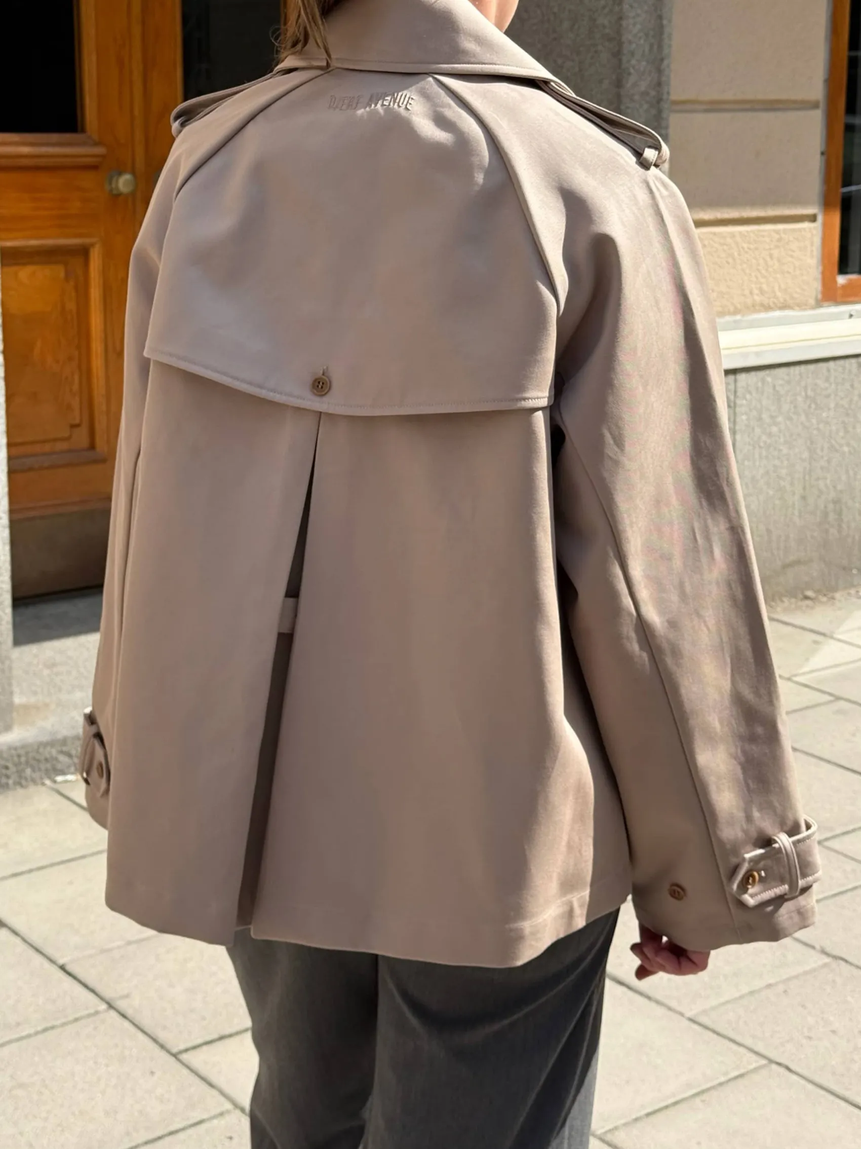 Clearance Djerf Avenue Short Trench Coat Sand