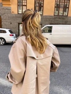 Clearance Djerf Avenue Short Trench Coat Sand