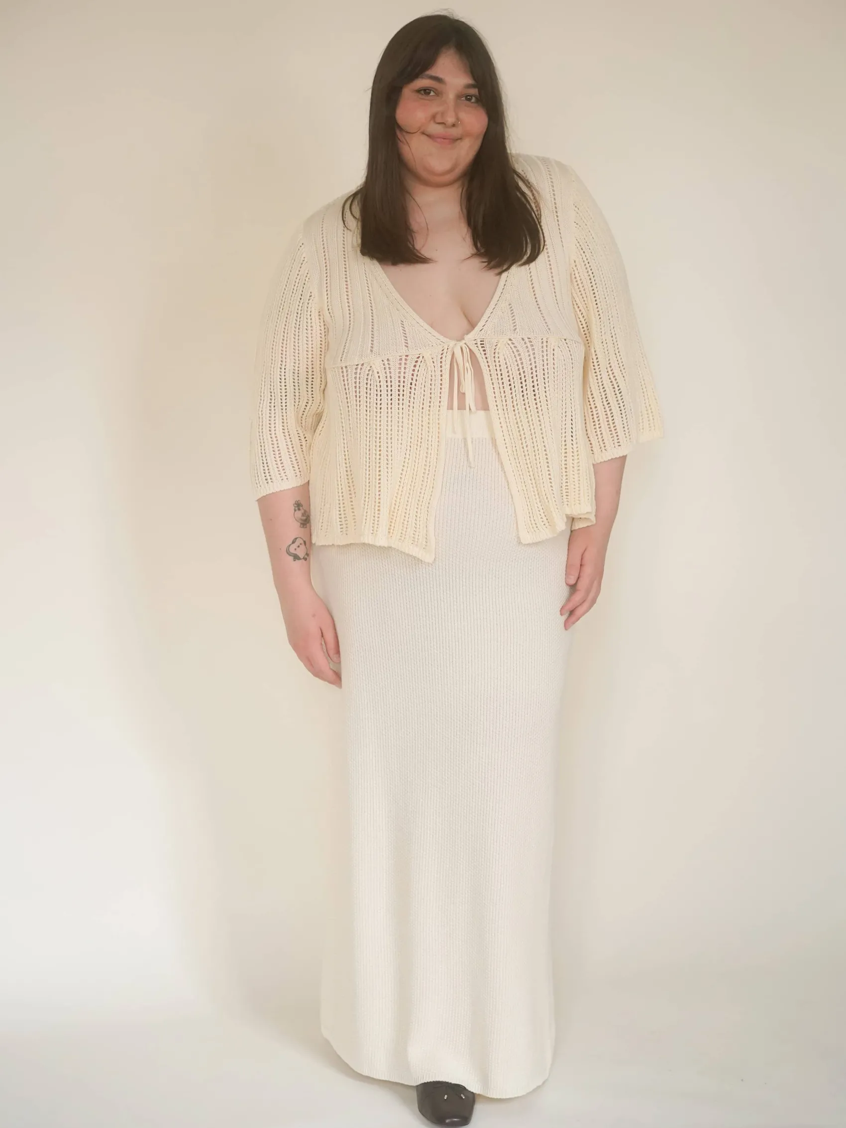 Hot Djerf Avenue Sorella Top Cream Beige