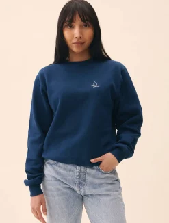 Discount Djerf Avenue Staple Sweatshirt Retro Blue
