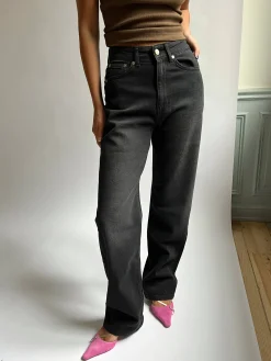 Best Djerf Avenue Straight Jeans Black