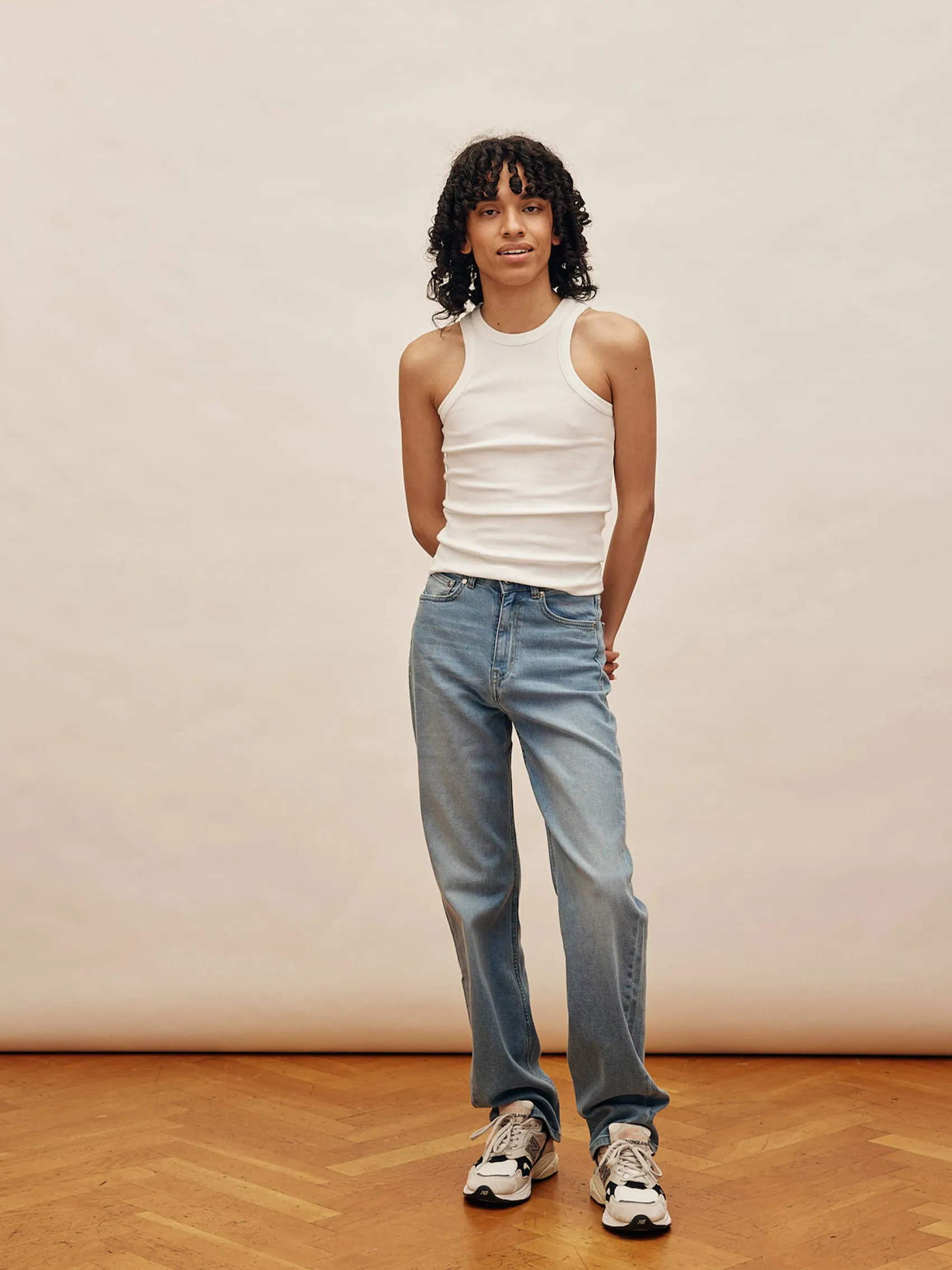 Outlet Djerf Avenue Straight Jeans Mid Blue
