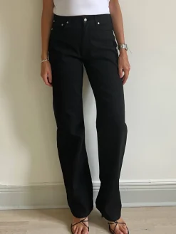 New Djerf Avenue Straight Jeans Midnight Black