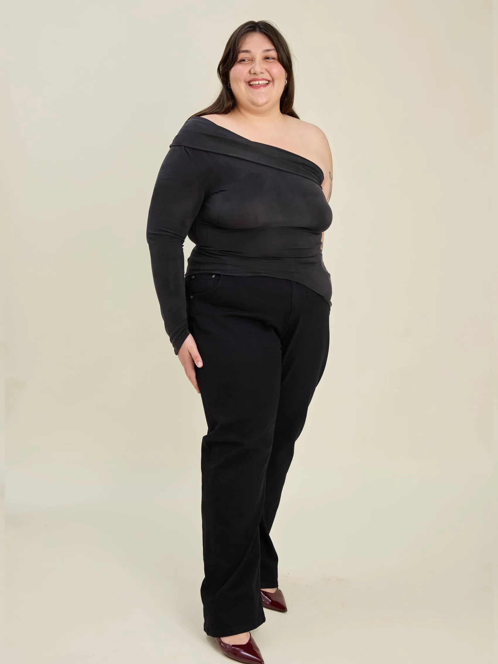 New Djerf Avenue Straight Jeans Midnight Black