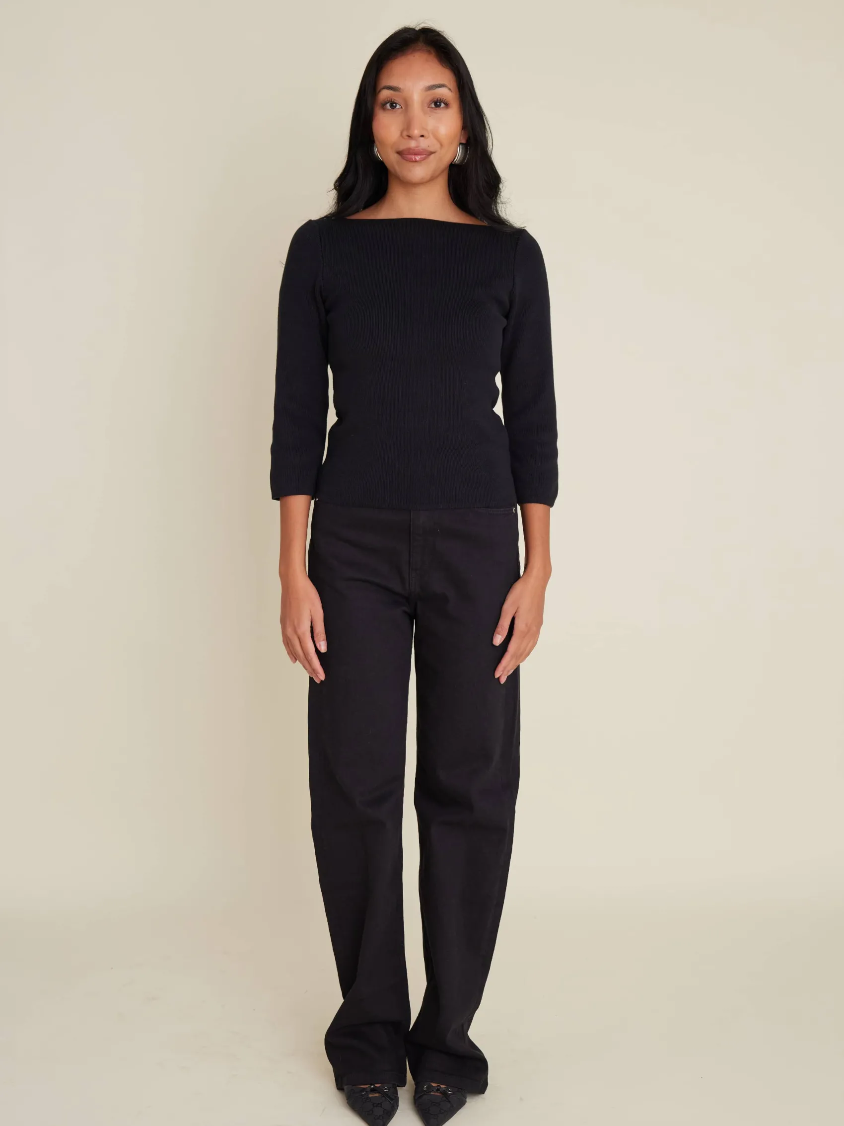 New Djerf Avenue Straight Jeans Midnight Black