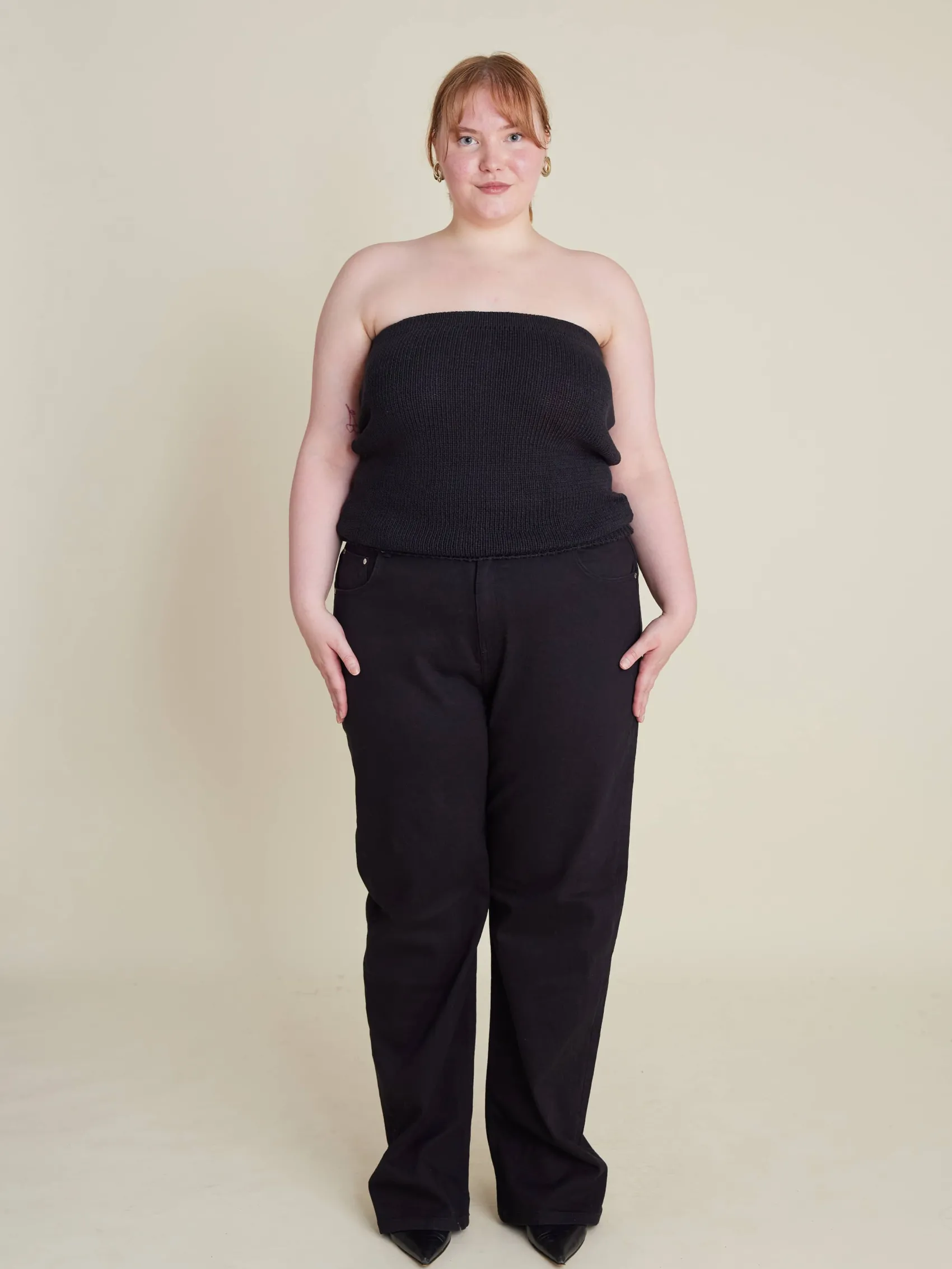 New Djerf Avenue Straight Jeans Midnight Black