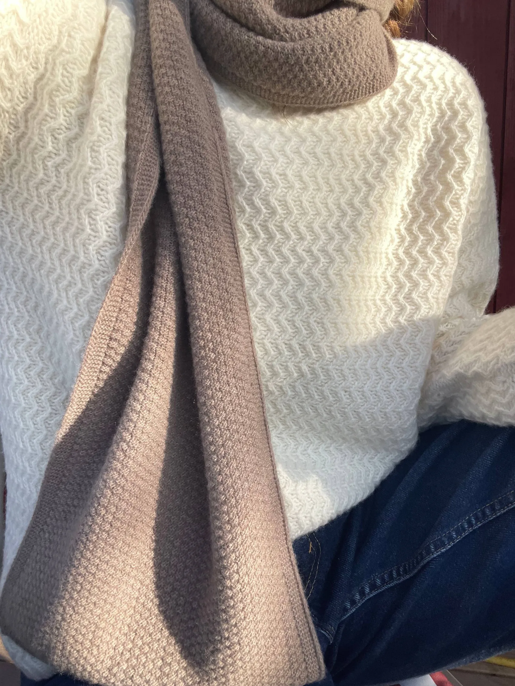 New Djerf Avenue Structured Wool Sweater Cream